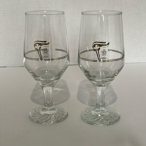 Olympic Bar Glasses lot X2 AS IS Vintage Glassware